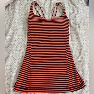 Orange and navy lululemon tank top!